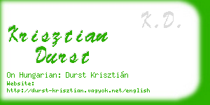 krisztian durst business card