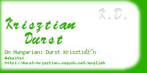 krisztian durst business card